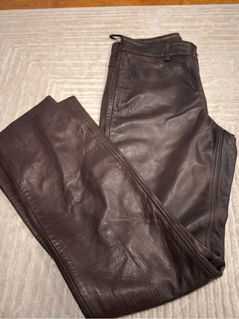Banana Republic Dark Brown Leather Trousers